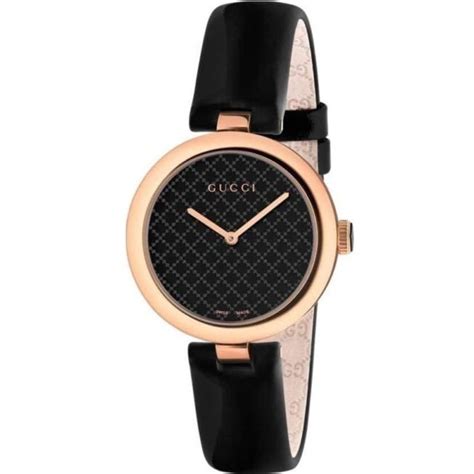 gucci watch with black leather strap|gucci watch women rubber strap.